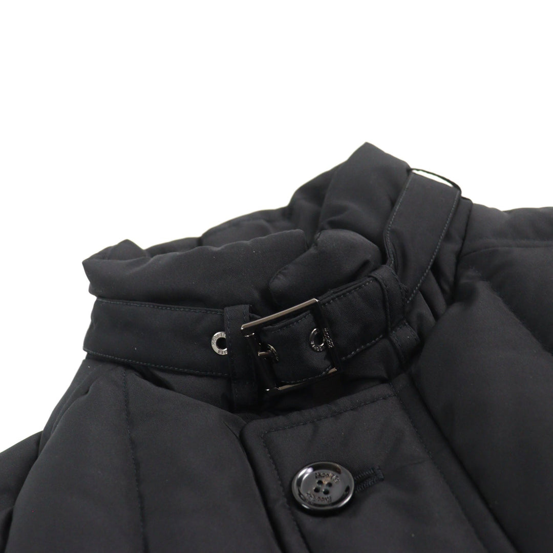 MOORER Down jacket Outer: 100% polyester, Lining: 50% polyester, Lining: 50% nylon, Sleeve lining: 100% nylon, Filling: down black VALENTE-KM mens 44 Used Authentic