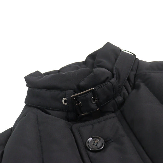 MOORER Down jacket Outer: 100% polyester, Lining: 50% polyester, Lining: 50% nylon, Sleeve lining: 100% nylon, Filling: down black VALENTE-KM mens 44 Used Authentic