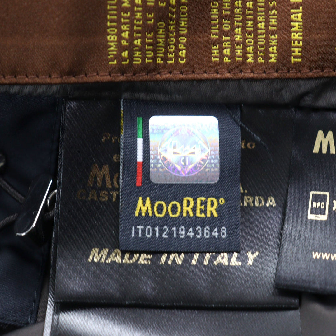 MOORER Down jacket Outer: 100% polyester, Lining: 50% polyester, Lining: 50% nylon, Sleeve lining: 100% nylon, Filling: down Navy VALENTE-KM mens 42 Used Authentic