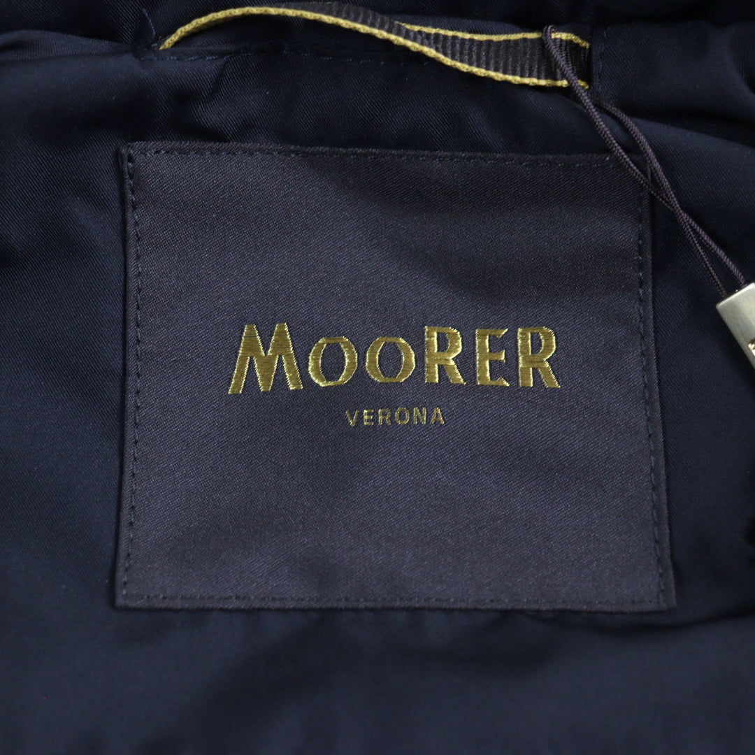 MOORER Down jacket Outer: 100% polyester, Lining: 50% polyester, Lining: 50% nylon, Sleeve lining: 100% nylon, Filling: down black VALENTE-KM mens 42 Used Authentic