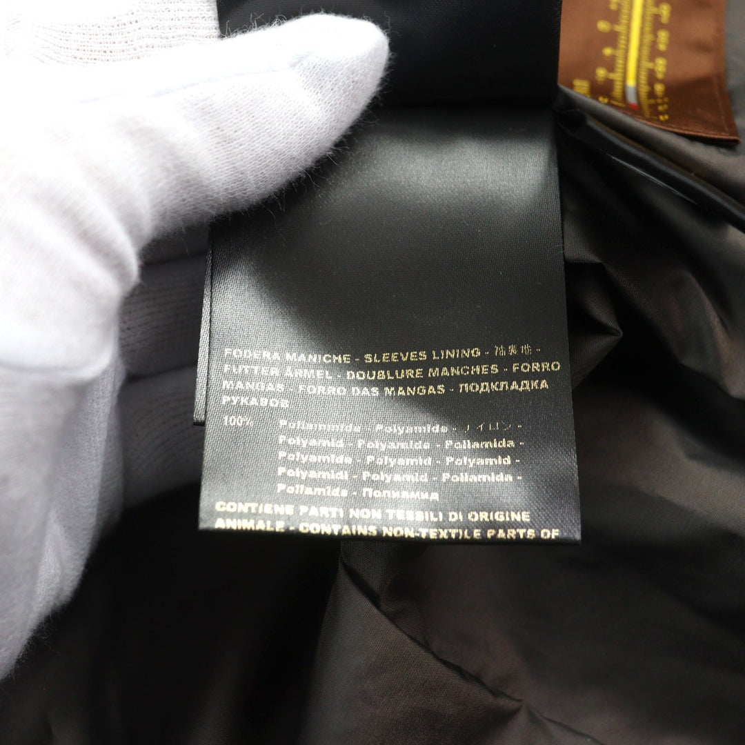 MOORER Down jacket Outer: 100% polyester, Lining: 50% polyester, Lining: 50% nylon, Sleeve lining: 100% nylon, Filling: down black VALENTE-KM mens 42 Used Authentic