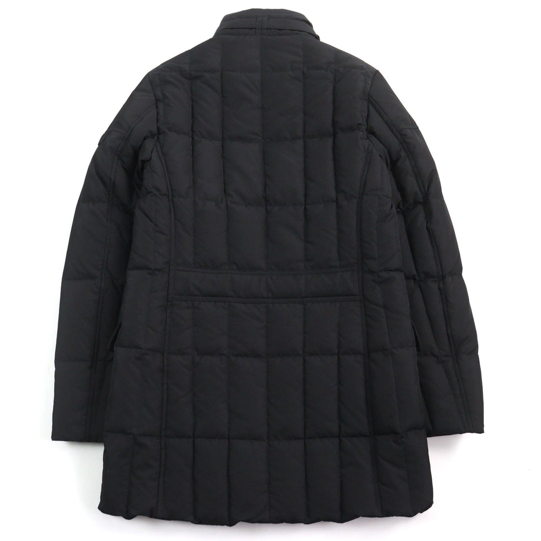 MOORER Down jacket Outer: 100% polyester, Lining: 50% polyester, Lining: 50% nylon, Sleeve lining: 100% nylon, Filling: down black VALENTE-KM mens 42 Used Authentic