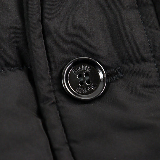 MOORER Down jacket Outer: 100% polyester, Lining: 50% polyester, Lining: 50% nylon, Sleeve lining: 100% nylon, Filling: down black VALENTE-KM mens 42 Used Authentic