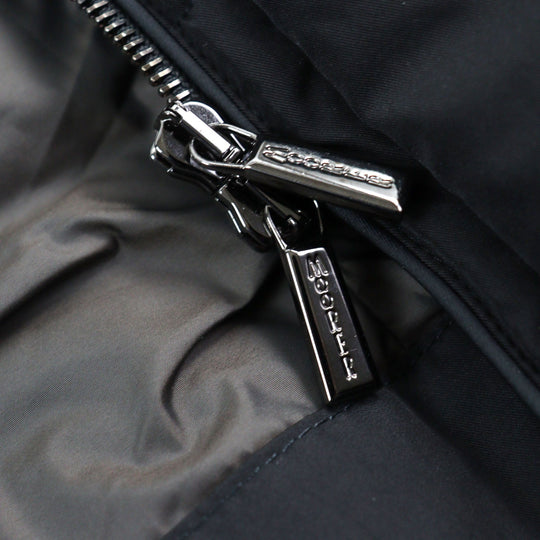 MOORER Down jacket Outer: 100% polyester, Lining: 50% polyester, Lining: 50% nylon, Sleeve lining: 100% nylon, Filling: down black VALENTE-KM mens 42 Used Authentic