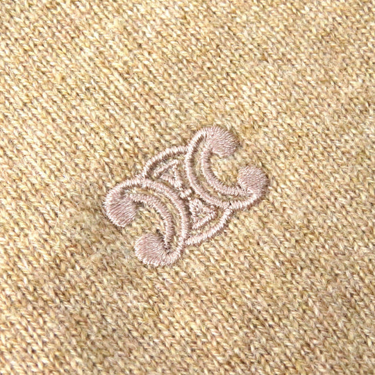 CELINE knit 2AE27317T Main: 100% cashmere light brown Women M Used Authentic