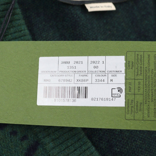 GUCCI knit 678942 Main: 100% wool, part: 94% wool, part: 5% nylon, part: 1% polyurethane Green type All-over pattern mens M Used Authentic