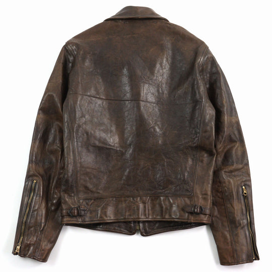 RRL leather jacket Main: Cowhide, Lining: 100% cotton Brown FENTON mens S Used Authentic