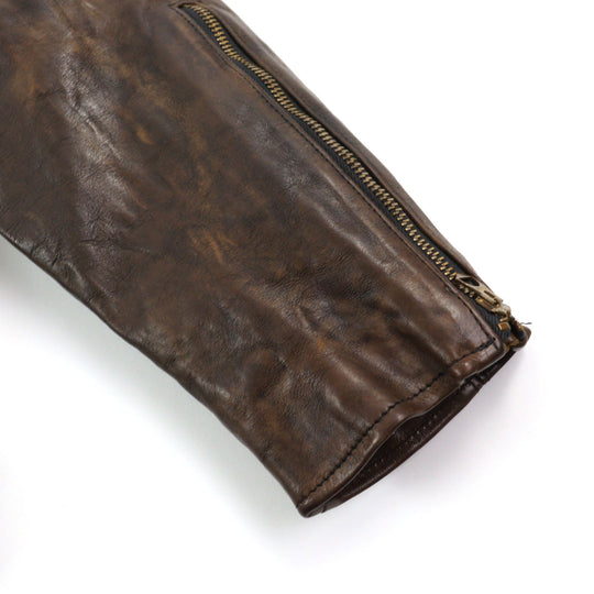 RRL leather jacket Main: Cowhide, Lining: 100% cotton Brown FENTON mens S Used Authentic
