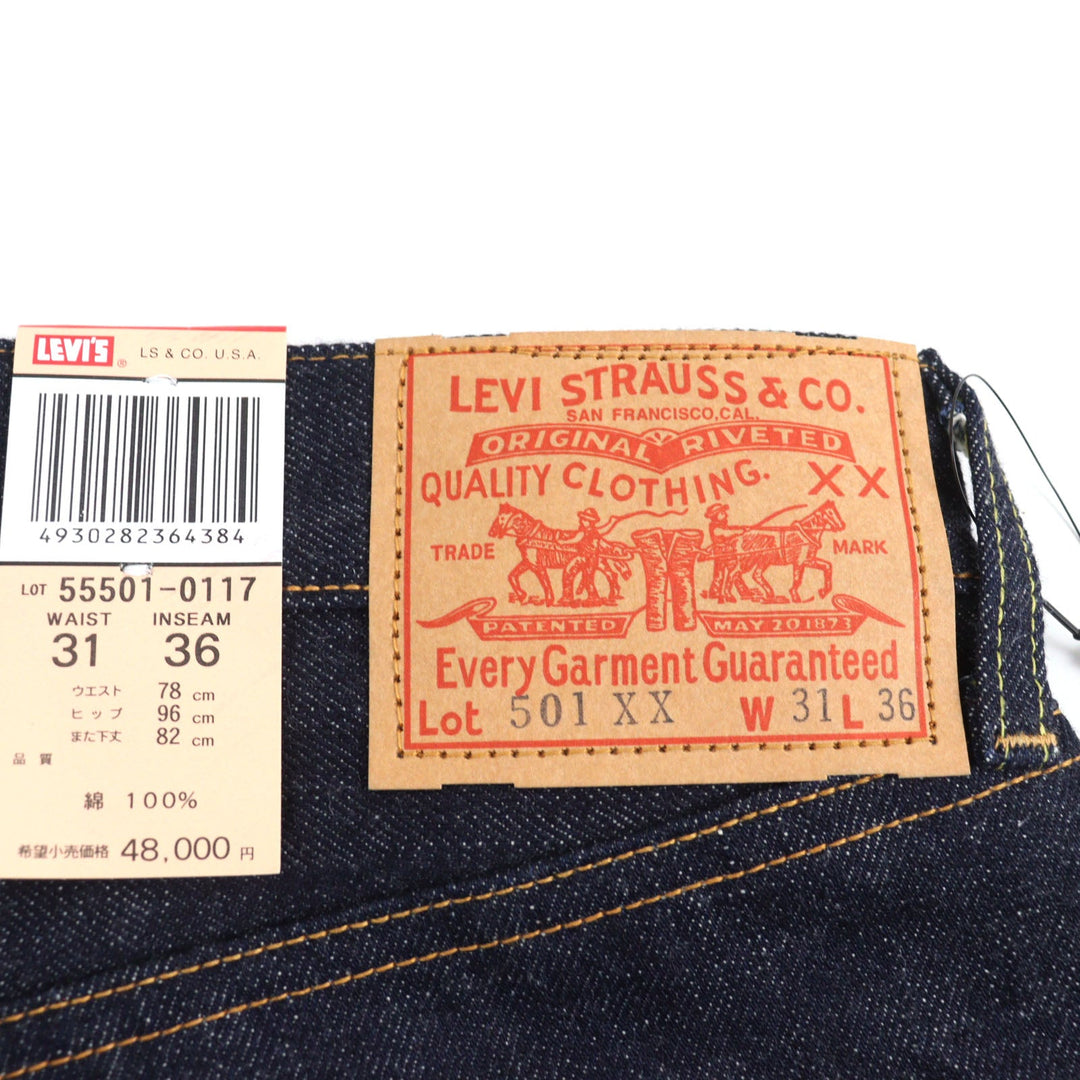 LEVI'S VINTAGE CLOTHING Denim pants 55501-0117 Main: 100% cotton Indigo blue 501XX mens W 31 Used Authentic