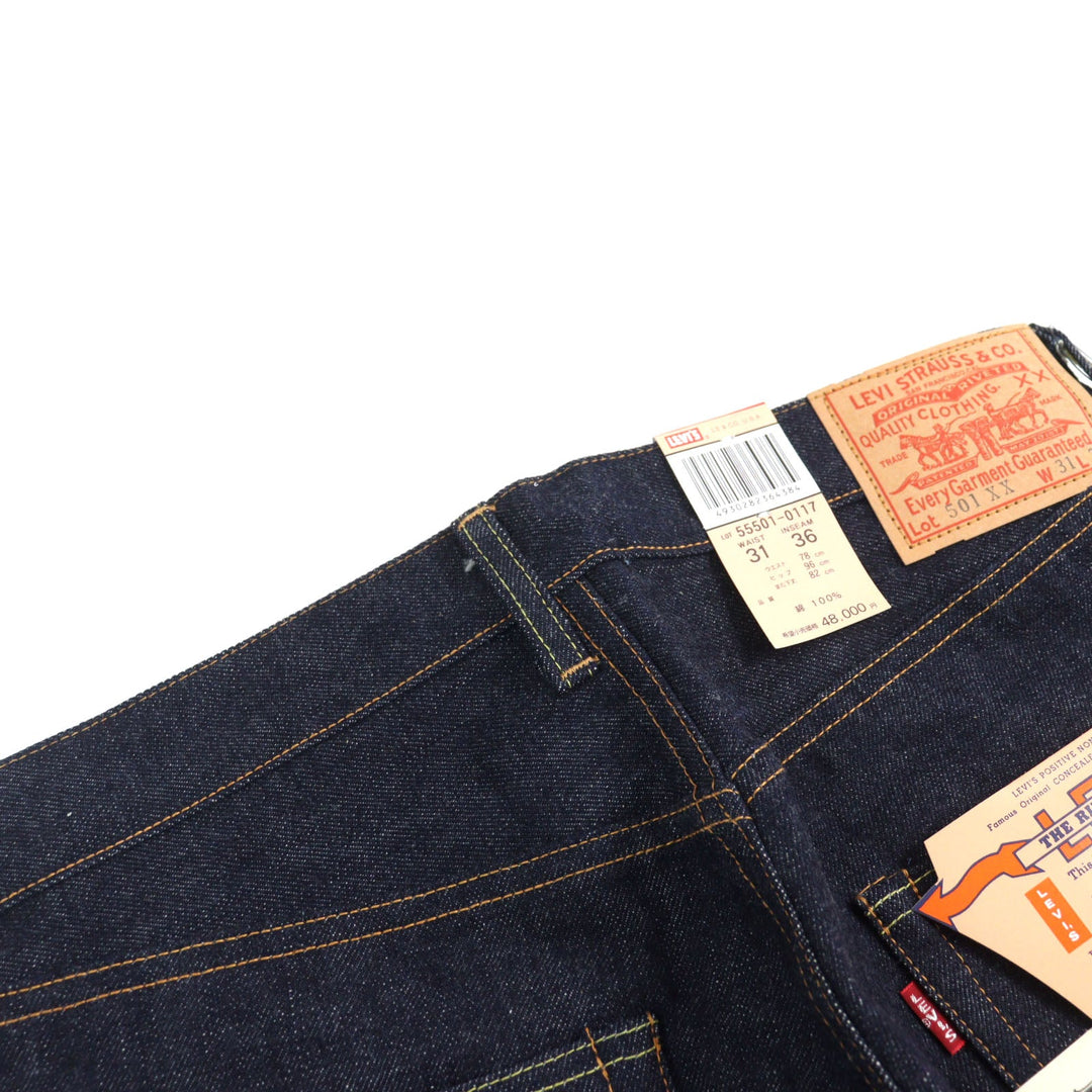 LEVI'S VINTAGE CLOTHING Denim pants 55501-0117 Main: 100% cotton Indigo blue 501XX mens W 31 Used Authentic