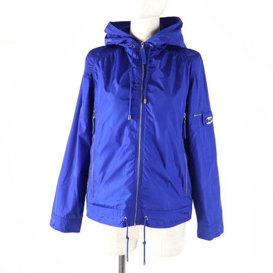 CHANEL Jacket P43217V32222 Main: 99% nylon, Main: 1% polyurethane blue Women 34 Used Authentic