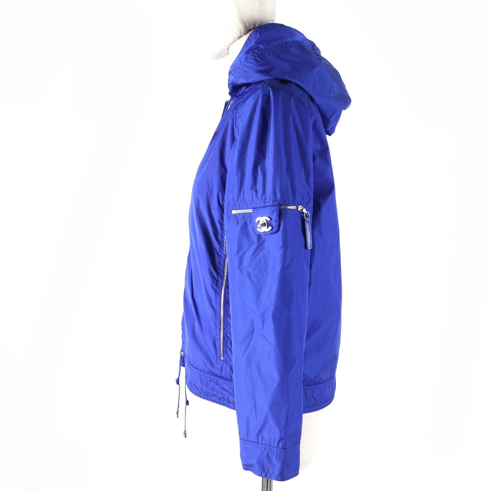 CHANEL Jacket P43217V32222 Main: 99% nylon, Main: 1% polyurethane blue Women 34 Used Authentic