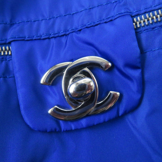 CHANEL Jacket P43217V32222 Main: 99% nylon, Main: 1% polyurethane blue Women 34 Used Authentic