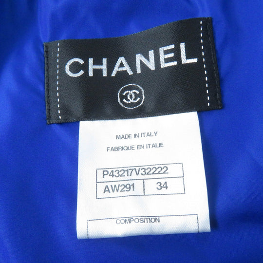 CHANEL Jacket P43217V32222 Main: 99% nylon, Main: 1% polyurethane blue Women 34 Used Authentic