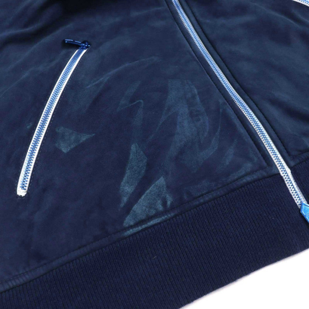 HERMES Jacket Outer: 100% wool, Leather part: goat leather, Part: 100% polyester Navy type mens XXL Used Authentic