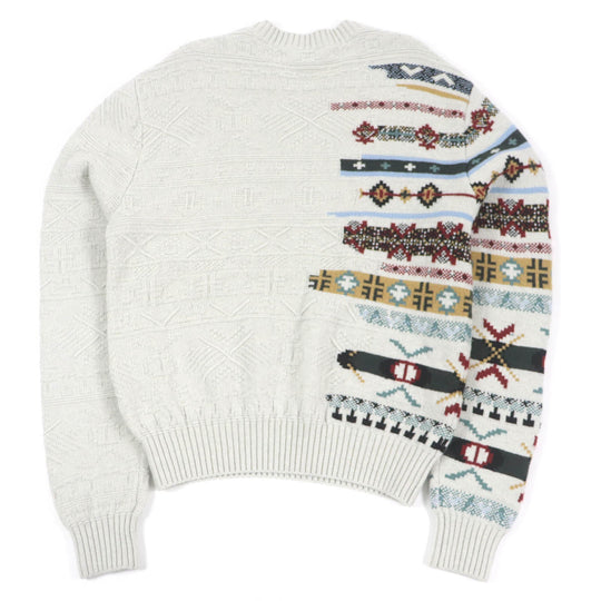 HERMES knit Main: 55% wool, 43% cashmere, 2% nylon Light gray Couleurs en cours mens S Used Authentic