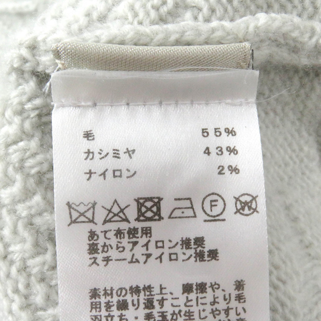 HERMES knit Main: 55% wool, 43% cashmere, 2% nylon Light gray Couleurs en cours mens S Used Authentic