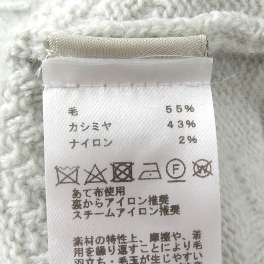 HERMES knit Main: 55% wool, 43% cashmere, 2% nylon Light gray Couleurs en cours mens S Used Authentic