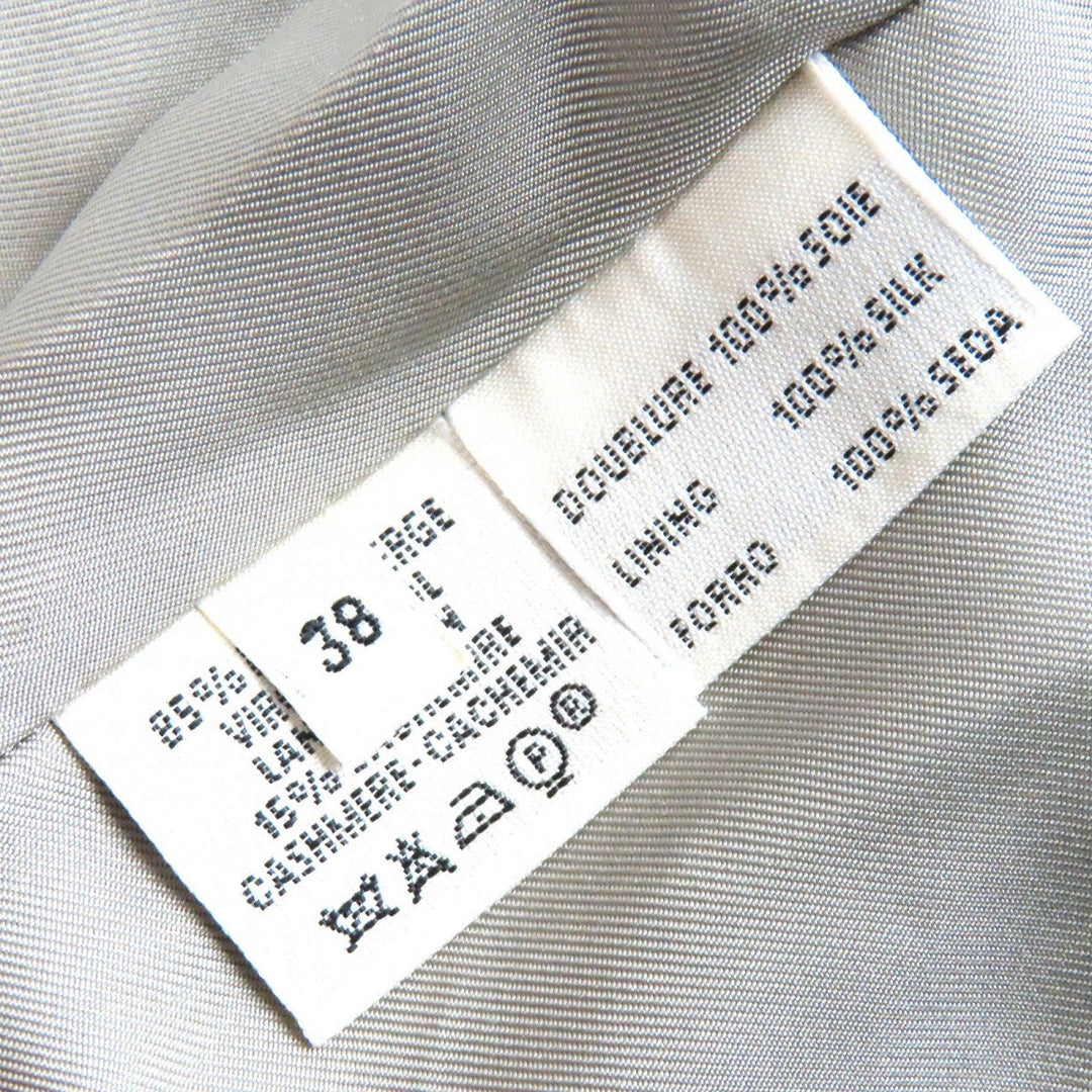HERMES skirt Outer: 85% wool, Outer: 15% cashmere, Lining: 100% silk Light gray Women 38 Used Authentic