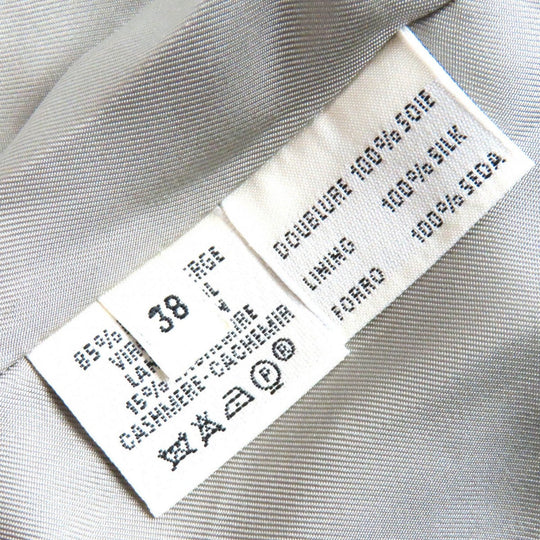 HERMES skirt Outer: 85% wool, Outer: 15% cashmere, Lining: 100% silk Light gray Women 38 Used Authentic