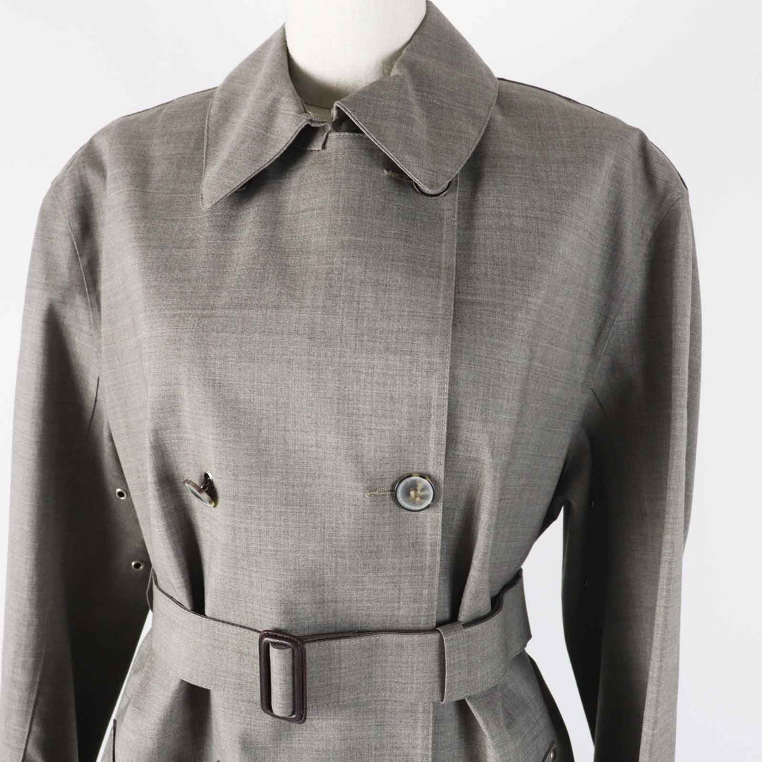 HERMES coat Outer: 100% wool, Lining: 100% cotton gray Margiela period Women SM Used Authentic