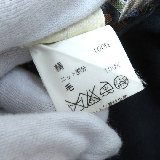 HERMES knit Outer: 100% silk, Main: 100% wool Navy multi-color Women M Used Authentic