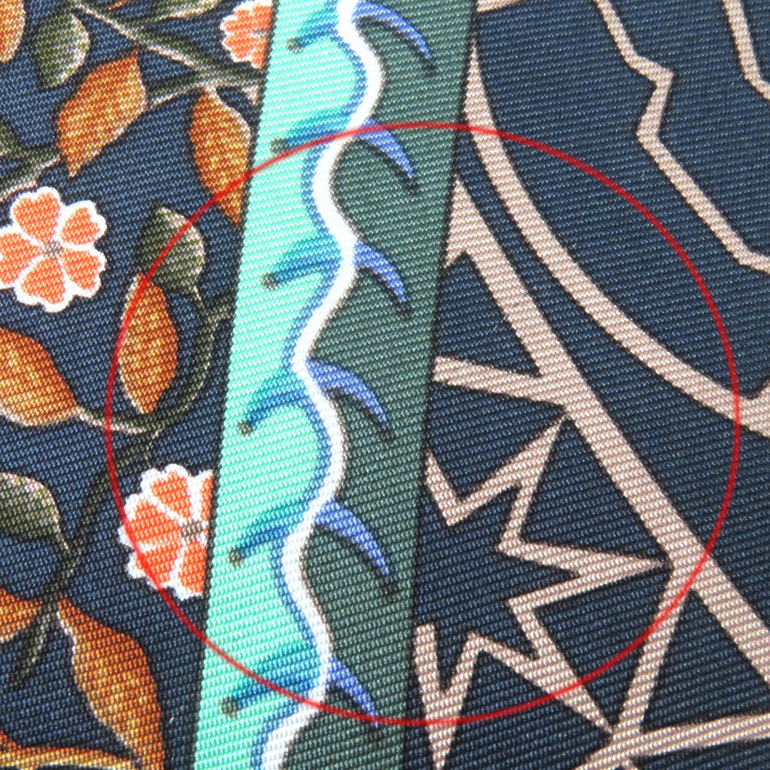 HERMES knit Outer: 100% silk, Main: 100% wool Navy multi-color Women M Used Authentic