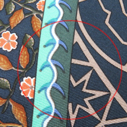 HERMES knit Outer: 100% silk, Main: 100% wool Navy multi-color Women M Used Authentic