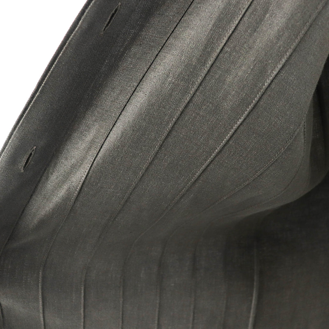 HERMES one piece Main: 100% linen khaki Women 38 Used Authentic