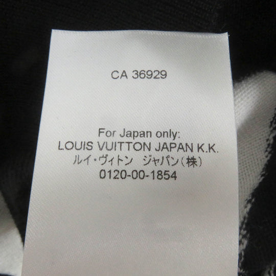 LOUIS VUITTON knit 1AAU2Y Main: 100% wool White black mens L Used Authentic