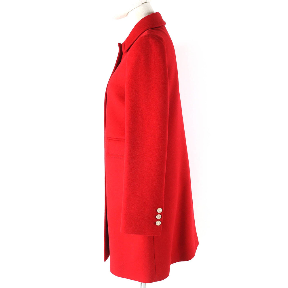 GUCCI Stainless collar coat 406947 ZFW04 Outer: 90% wool, Outer: 10% angora, Lining: 80% rayon, Lining: 20% polyester Red Women 38 Used Authentic