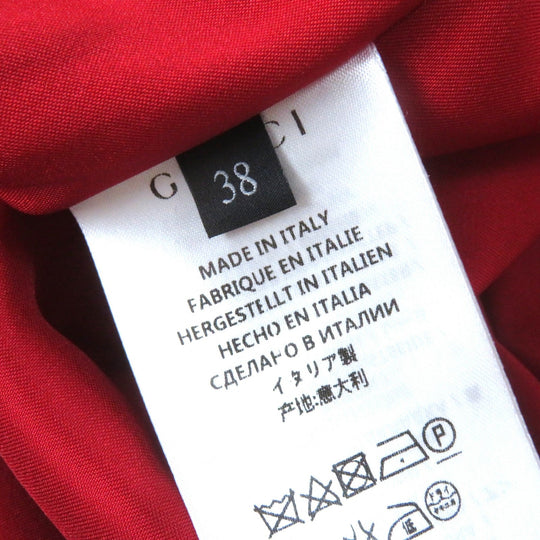 GUCCI Stainless collar coat 406947 ZFW04 Outer: 90% wool, Outer: 10% angora, Lining: 80% rayon, Lining: 20% polyester Red Women 38 Used Authentic