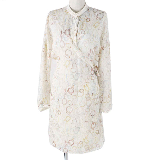 HERMES one piece 3H0514DN Main: 100% silk, petticoat 100% silk Multi Women 36 Used Authentic