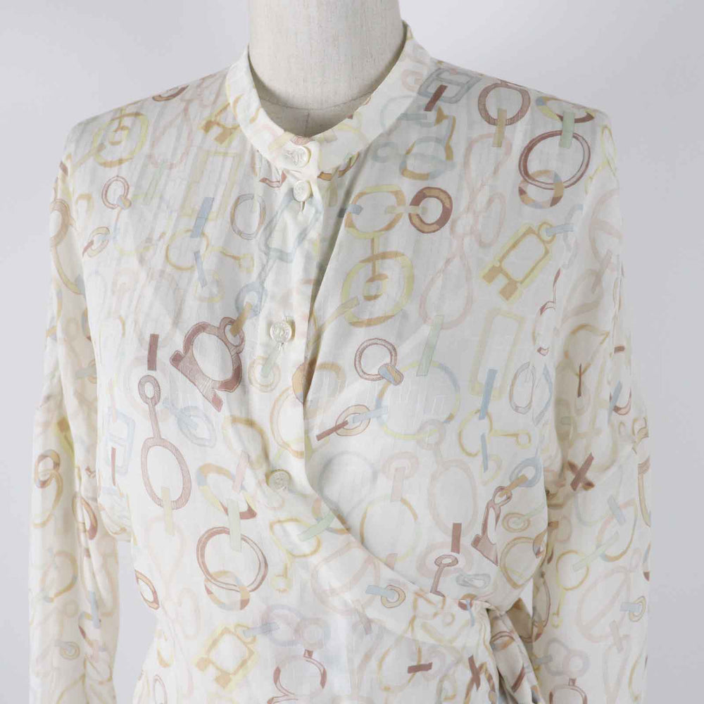 HERMES one piece 3H0514DN Main: 100% silk, petticoat 100% silk Multi Women 36 Used Authentic