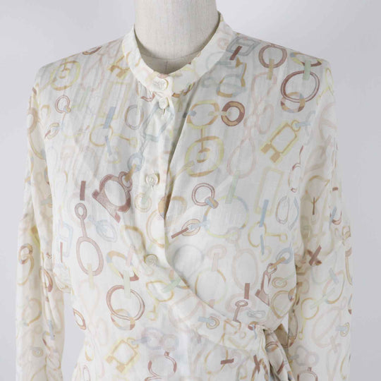 HERMES one piece 3H0514DN Main: 100% silk, petticoat 100% silk Multi Women 36 Used Authentic