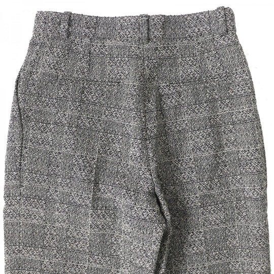 CHANEL Pants P42278 Main: 100% wool, Lining: 100% silk, Part: 100% silk Black White Women 36 Used Authentic