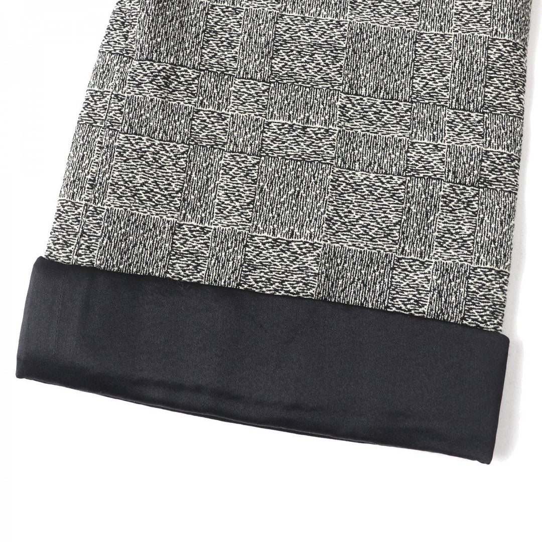 CHANEL Pants P42278 Main: 100% wool, Lining: 100% silk, Part: 100% silk Black White Women 36 Used Authentic