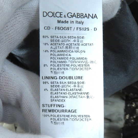 DOLCE&GABBANA one piece Outer: 60% silk, Outer: 18% acetate, Outer: 14% nylon, Outer: 8% polyester, Lining: 96% silk Gray type Light beige type Women 38 Used Authentic