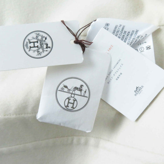 HERMES coat 3E0221DA Outer material: 100% cashmere off white Women 40 Used Authentic