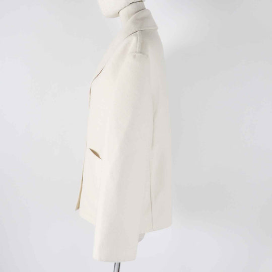 HERMES coat 3E0221DA Outer material: 100% cashmere off white Women 40 Used Authentic