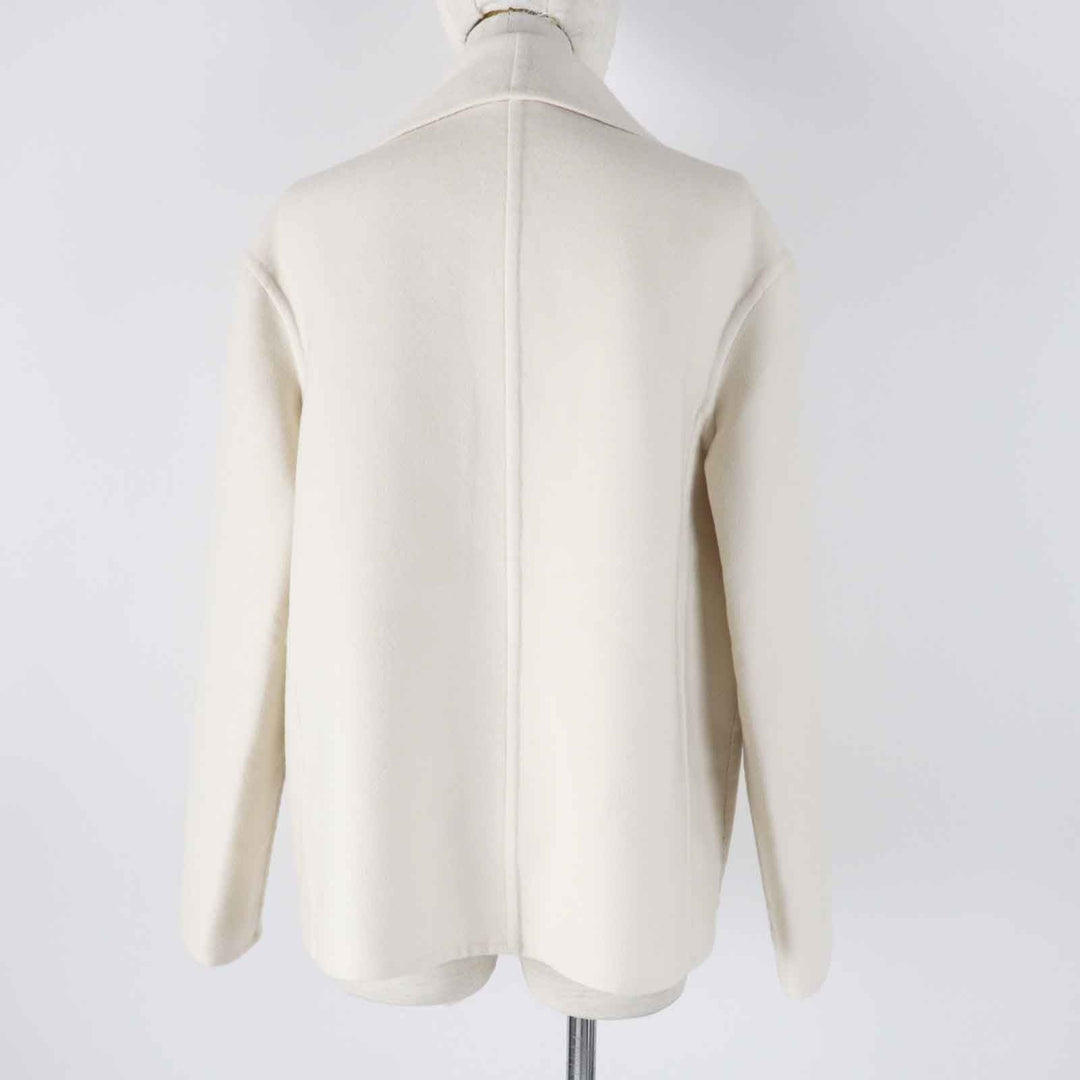 HERMES coat 3E0221DA Outer material: 100% cashmere off white Women 40 Used Authentic