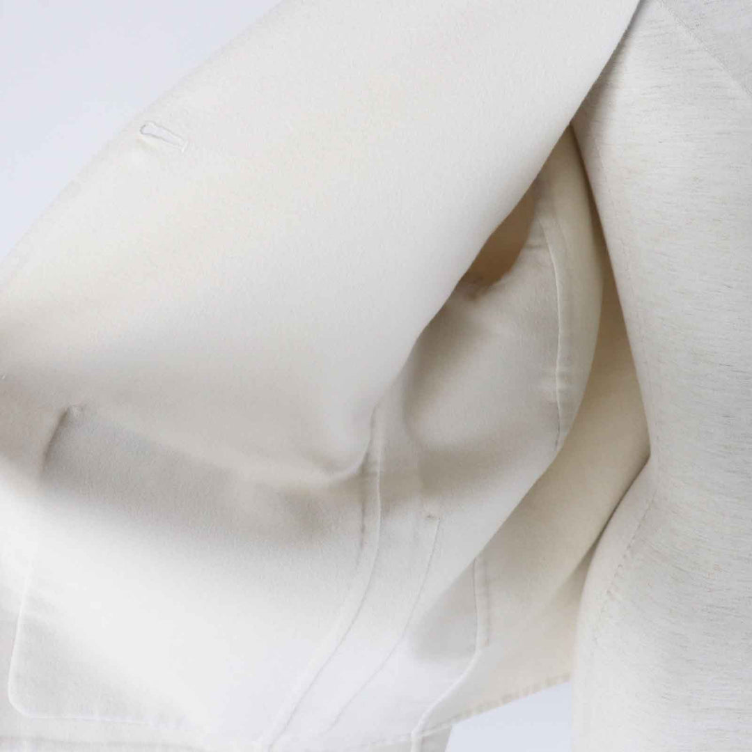 HERMES coat 3E0221DA Outer material: 100% cashmere off white Women 40 Used Authentic