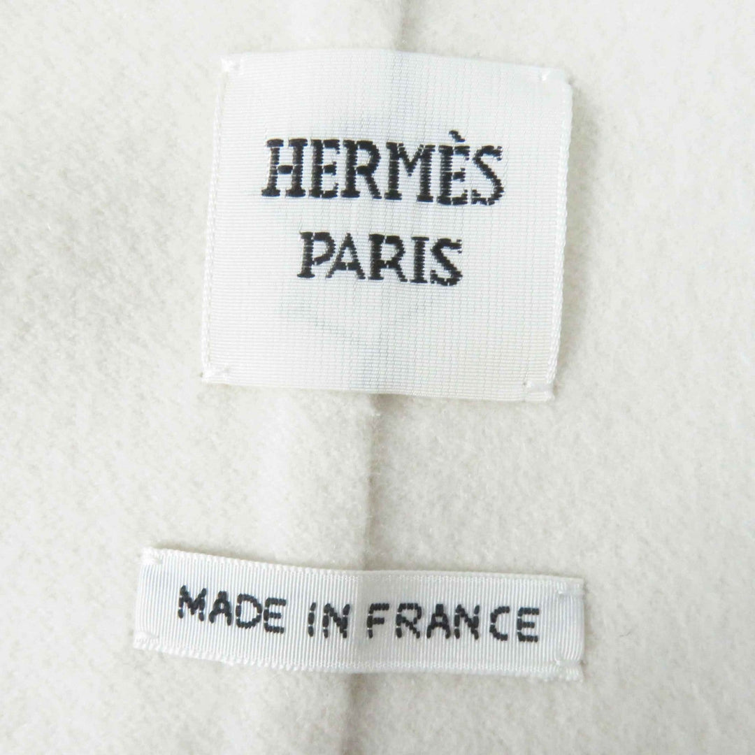 HERMES coat 3E0221DA Outer material: 100% cashmere off white Women 40 Used Authentic