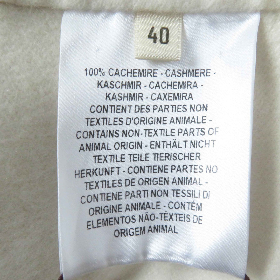 HERMES coat 3E0221DA Outer material: 100% cashmere off white Women 40 Used Authentic