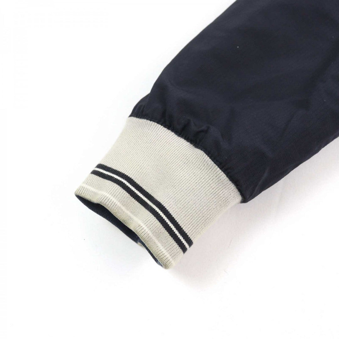 HERMES leather jacket lambskin Navy black 48