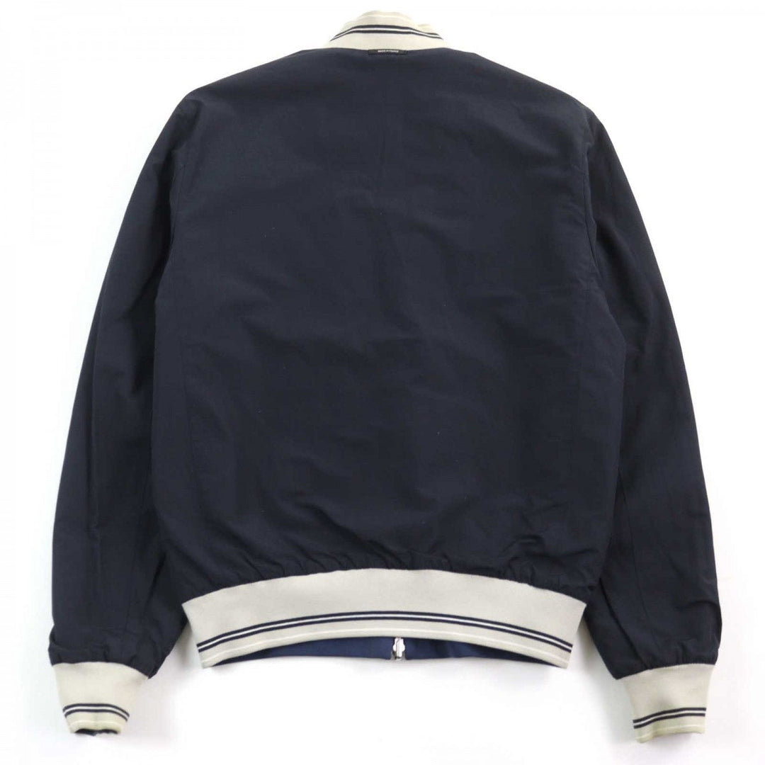 HERMES leather jacket lambskin Navy black 48