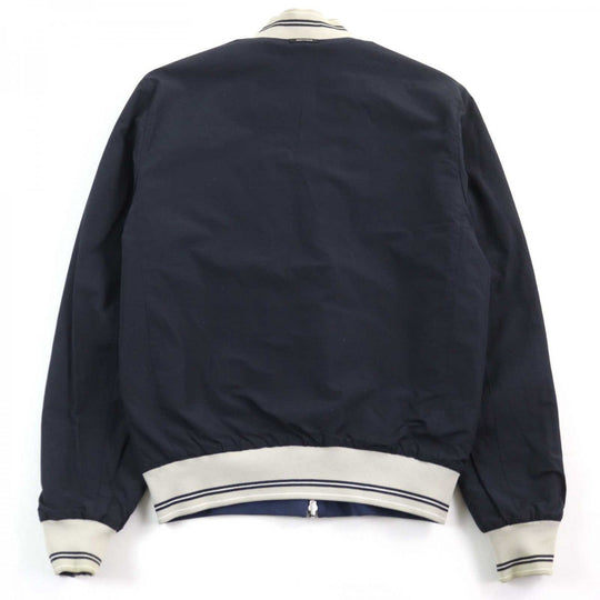 HERMES leather jacket lambskin Navy black 48