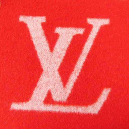LOUIS VUITTON coat FMCO07 Outer: 99% wool, Outer: 1% silk, Part: 80% wool, Part: 13% nylon, Part: 1% polyurethane Red white Women 36 Used Authentic