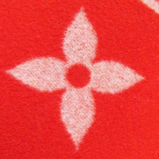 LOUIS VUITTON coat FMCO07 Outer: 99% wool, Outer: 1% silk, Part: 80% wool, Part: 13% nylon, Part: 1% polyurethane Red white Women 36 Used Authentic