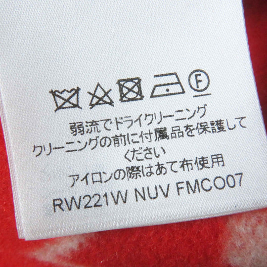 LOUIS VUITTON coat FMCO07 Outer: 99% wool, Outer: 1% silk, Part: 80% wool, Part: 13% nylon, Part: 1% polyurethane Red white Women 36 Used Authentic